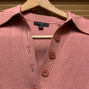 NWOT JCrew Small Silk Blend Ribbed Lightweight Pink Sweater